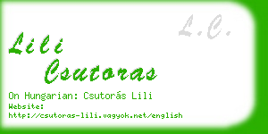 lili csutoras business card